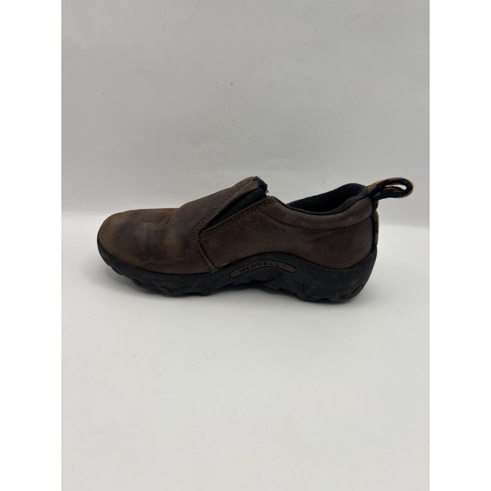 Merrell Jungle Moc Kids Slip On Brown Leather Shoes Size 11.5 Juniors - Picture 6 of 9